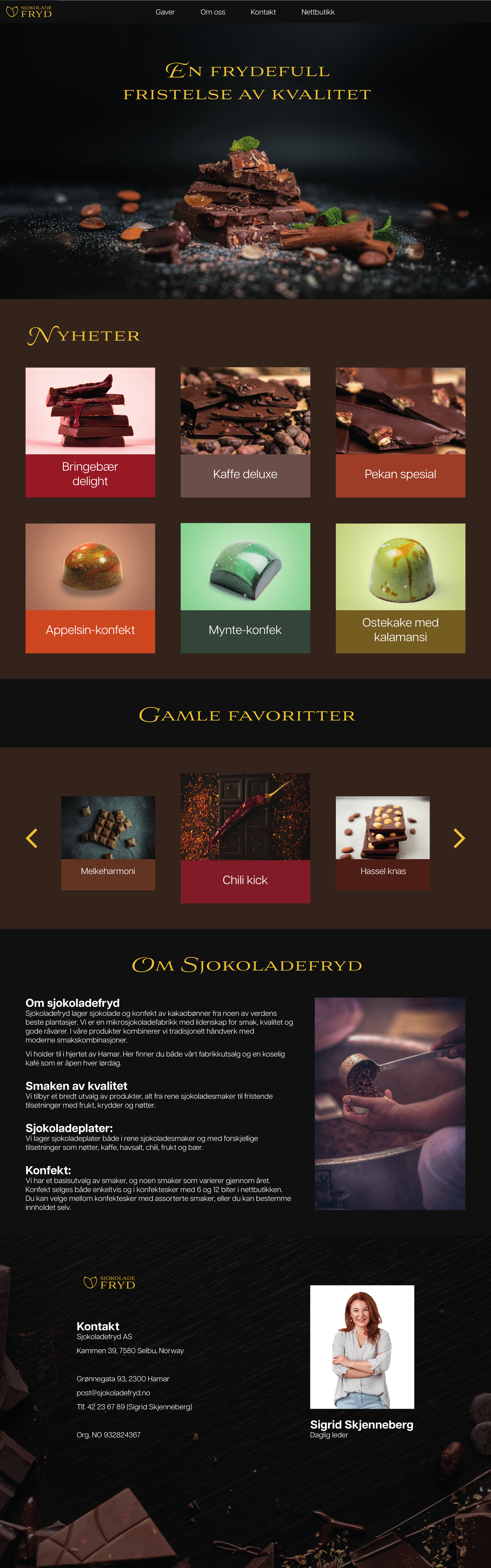 Nettside mockup